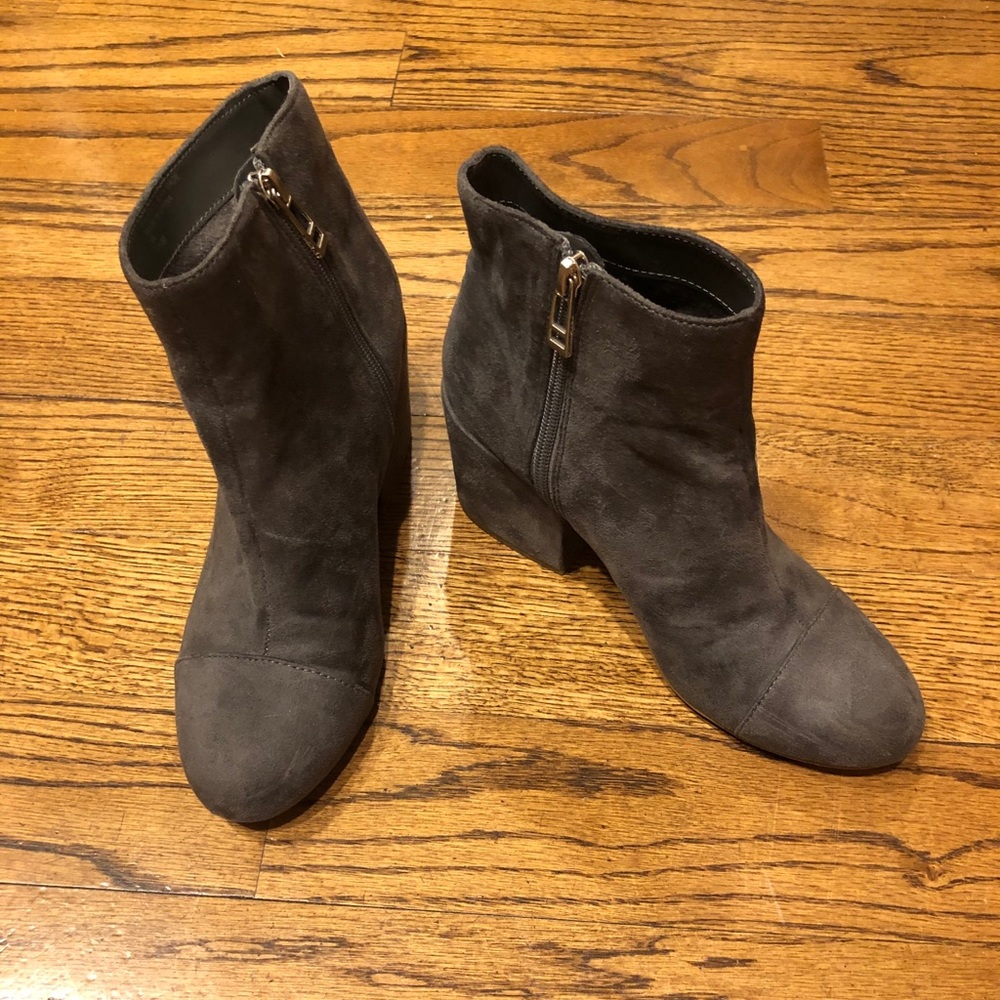 Charles David Grey Suede Booties size 7 1/2